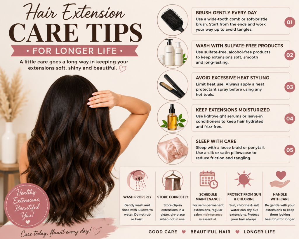 extension hair care tips